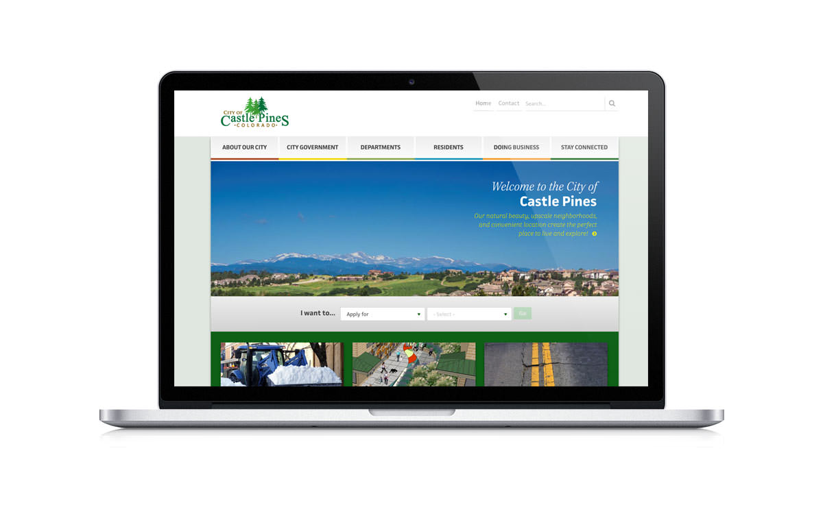New Desktop Website Screenshot - City of Castle Pines