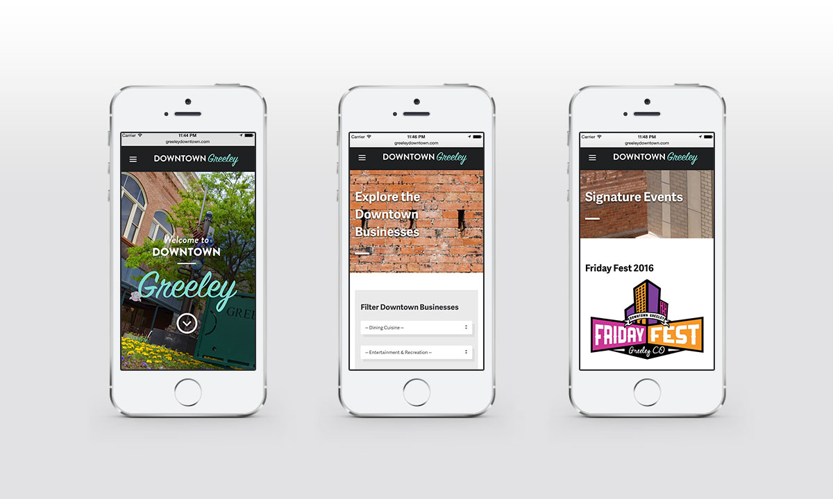 Greeley Downtown Development Authority Responsive / Mobile view
