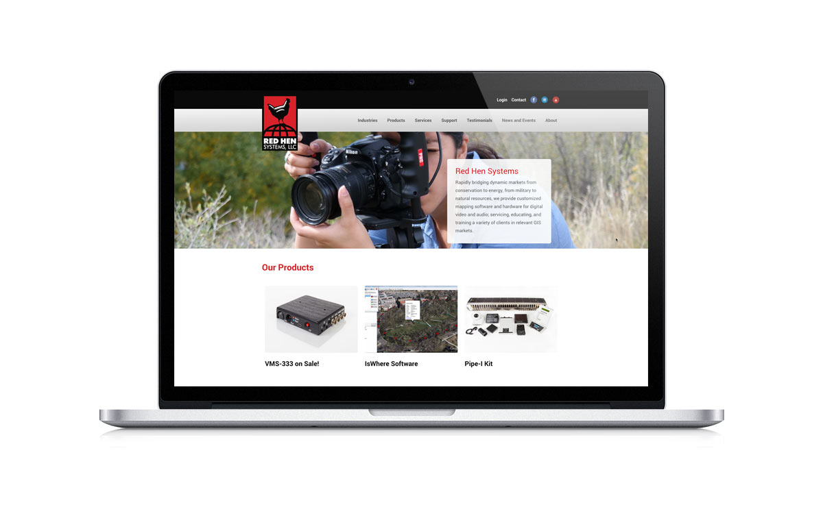 New Desktop Website Screenshot - Red Hen Systems