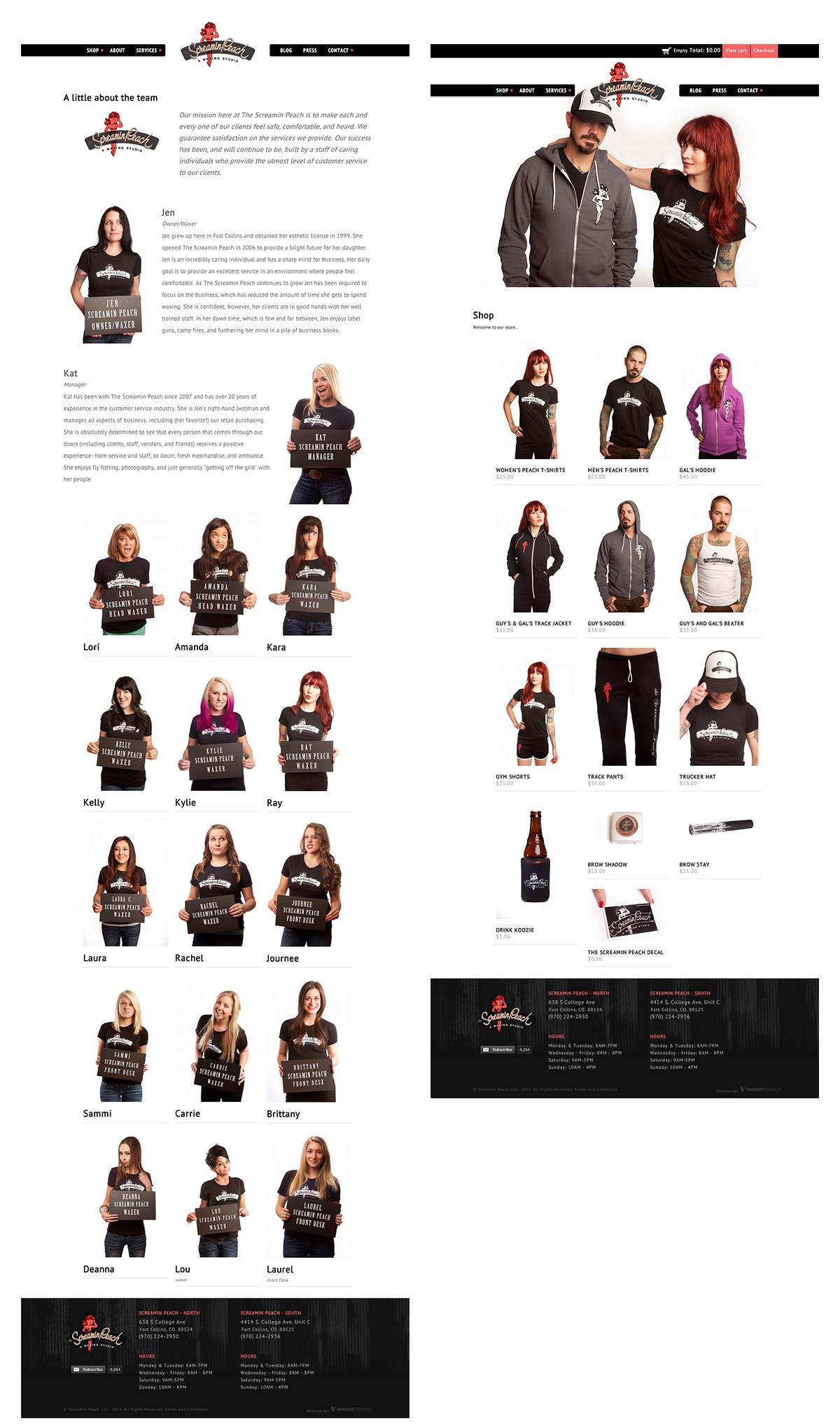 Screamin' Peach Website